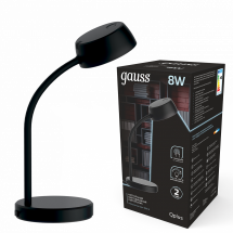 Светильник настольный Gauss Qplus модель GTL601 8W 600lm 4000K 170-265V черный диммируемый LED 1/8
